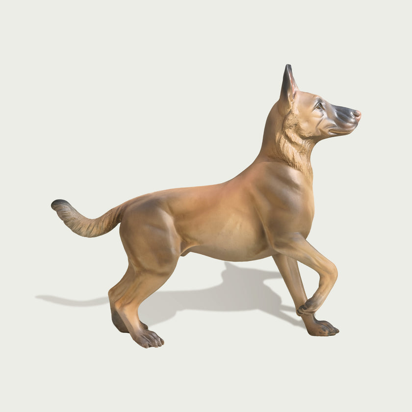Lifelike Bronze German Shepherd Statue 