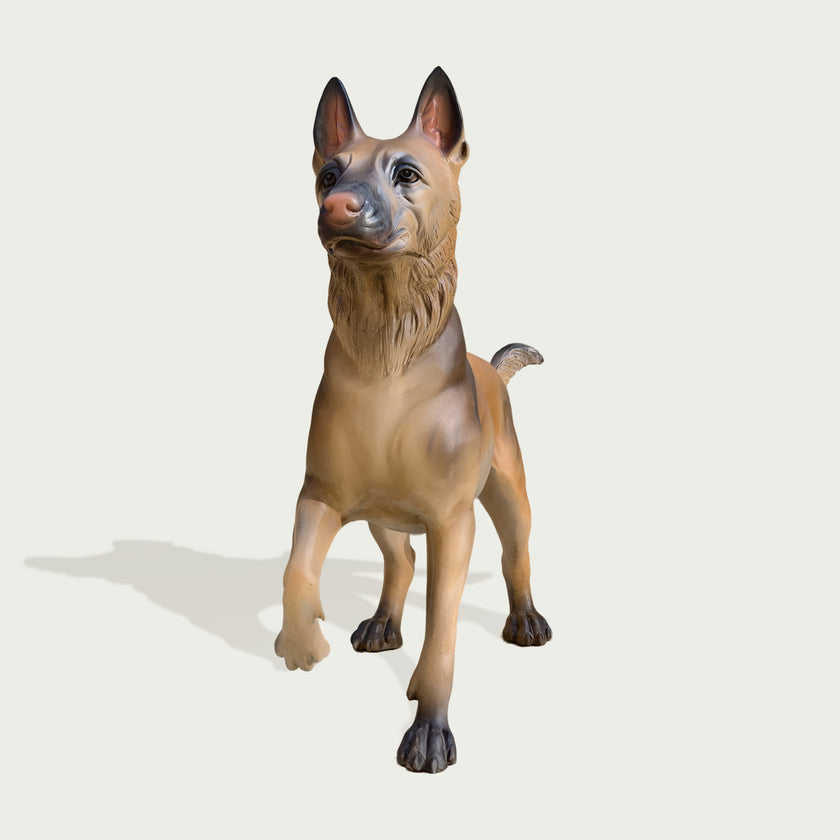 Lifelike Bronze German Shepherd Statue 