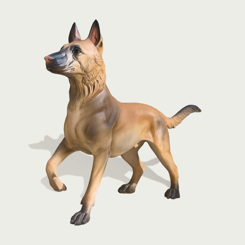 Lifelike Bronze German Shepherd Statue 