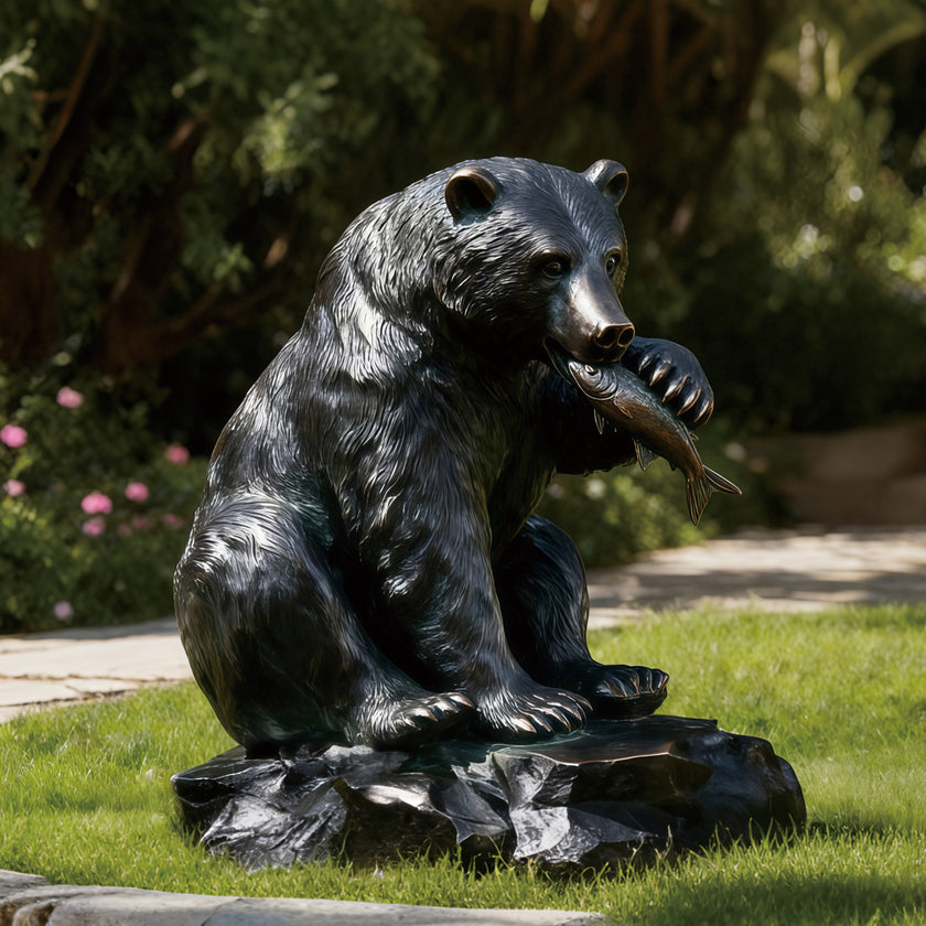 Large Bronze Bear Statue 