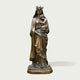 Traditional Crowned Virgin Mary and Baby Jesus Bronze Sculpture  on a white background