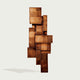 Patina Blocks Modern Bronze Wall Sculpture on a white background