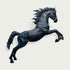 Large Rearing Bronze Horse Sculpture on a light gray background