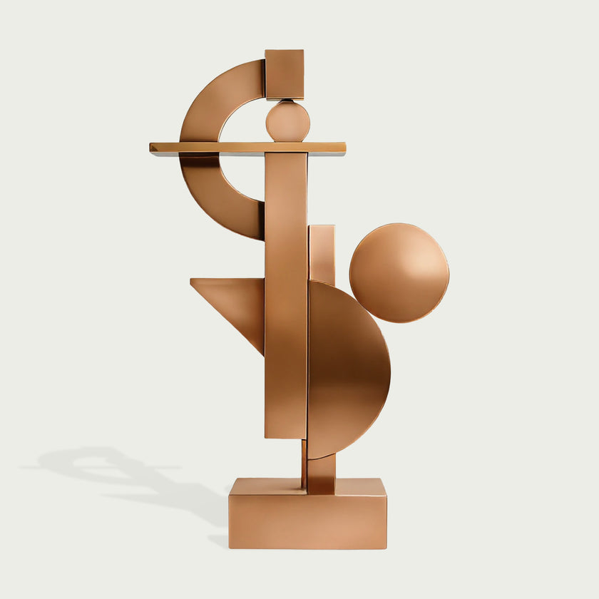 INFINITY Abstract Geometric Bronze Sculpture 