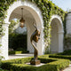 Elegant Brozne Abstract Sculpture Goddess Whisper in a graden