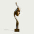 Elegant Brozne Abstract Sculpture Goddess Whisper on a white background