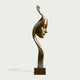 Elegant Brozne Abstract Sculpture Goddess Whisper on a white background