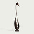 Abstract Bronze Bird Floor Sculpture in a white background