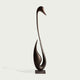  Abstract Bronze Bird Floor Sculpture in a white background