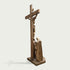 Sacred Crucifixion Scene Jesus Holy Cross Memorial Bronze Statues on a white background