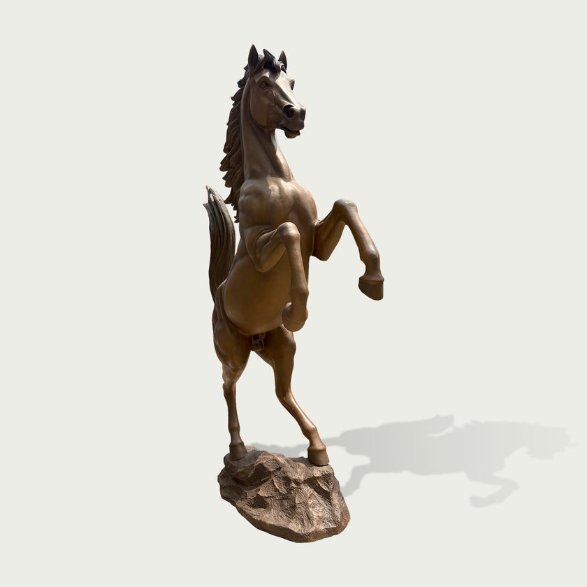 Rearing Steed Bronze Horse Statue Large Garden Statues on a white background