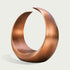 Abstract Contemporary Crescent Bronze Sculpture Water Fountain on a white background
