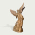 Holy Defender Classical Archangel St. Michael Bronze Sculpture with outstretched wings, draped robes, and a base, shown on a plain light gray background.