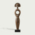 Haloed Tribal Goddess Bronze Floor Sculpture on a white background
