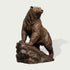 Majestic Climbing Brown Bear Outdoor Bronze Wildlife Sculpture  on a white background