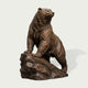 Majestic Climbing Brown Bear Outdoor Bronze Wildlife Sculpture  on a white background