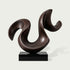 Dynamic Sweeping Curve Contemporary Bronze Sculptures on a white background