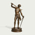 Classical Warrior With Sword Life Size Bronze Figure Sculpture on a white background