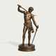 Classical Warrior With Sword Life Size Bronze Figure Sculpture on a white background