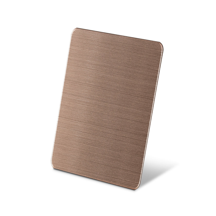 Stainless Steel Color Sample Brushed Brown