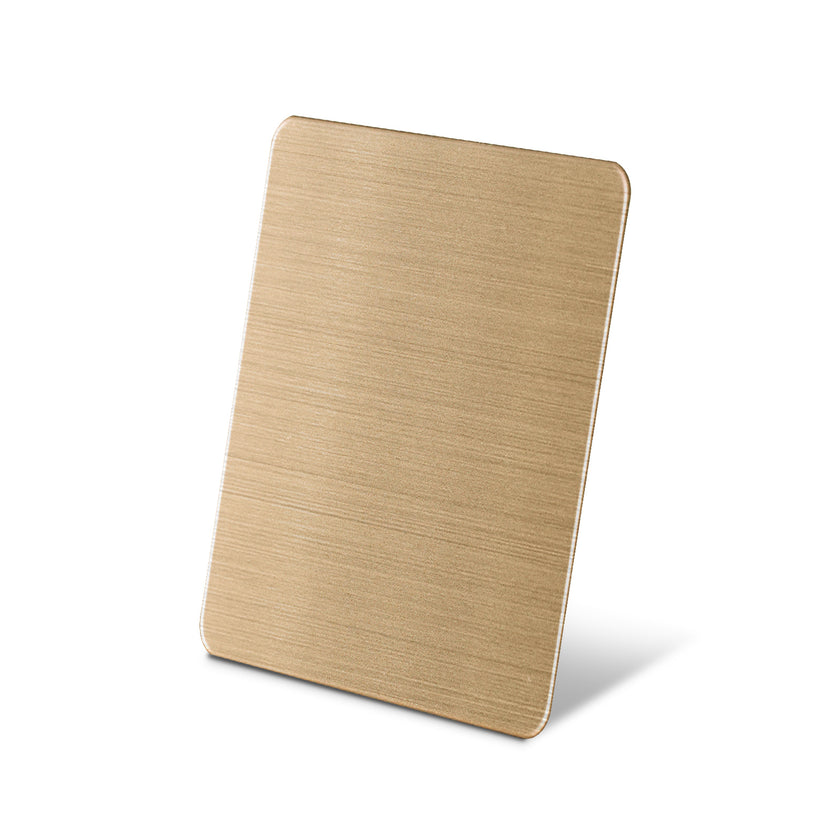 Stainless Steel Color Sample Brushed Gold