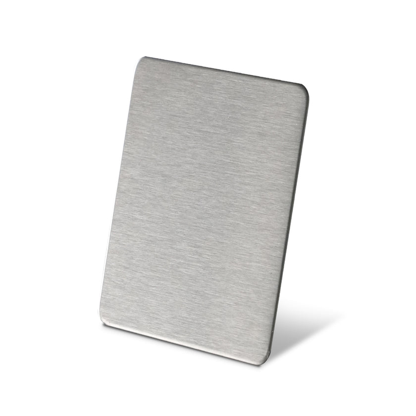 Stainless Steel Color Sample Brushed Silver