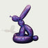 Pop-Art Rabbit Fiberglass Sculpture In Metallic Purple on a white background