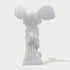 Classic Greek Winged Victory Of Samothrace Marble Statue Replica on a white background