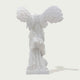 Classic Greek Winged Victory Of Samothrace Marble Statue Replica on a white background