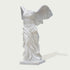 Classic Greek Winged Victory Of Samothrace Marble Statue Replica on a white background