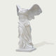 Classic Greek Winged Victory Of Samothrace Marble Statue Replica on a white background