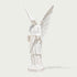 Large cathedral angel statue on a white background