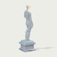 Classic Michelangelo's David Marble Statue Replica on a light gray background