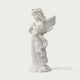 Standing Praying Child Angel Marble Statue on a light gray background