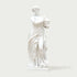 Classic Four Seasons Flora Marble Statue With Flower Basket on a white background.