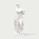 Classic Four Seasons Flora Marble Statue With Flower Basket on a white background.