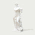 Classic Four Seasons Flora Marble Statue With Flower Basket on a white background.