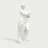 Classic Four Seasons Flora Marble Statue With Flower Basket on a white background.