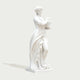 Classic Four Seasons Flora Marble Statue With Flower Basket on a white background.