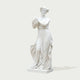 Elegant Autumnal Harvest Marble Statue With Grapes on a white background