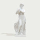 Elegant Autumnal Harvest Marble Statue With Grapes on a white background