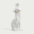 Elegant Autumnal Harvest Marble Statue With Grapes on a white background