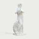 Elegant Autumnal Harvest Marble Statue With Grapes on a white background
