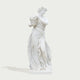 Classic Four Seasons Flora Marble Statue With Flower Basket on a white background.