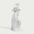 Classic Four Seasons Flora Marble Statue With Flower Basket on a white background.