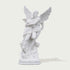 Mythological Love Cupid and Psyche Marble Statue on a white background
