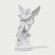 Mythological Love Cupid and Psyche Marble Statue on a white background