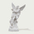 Mythological Love Cupid and Psyche Marble Statue on a light gray background