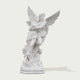 Mythological Love Cupid and Psyche Marble Statue on a light gray background