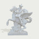 Famous Marble Sculpture of Mythological Pegasus  on a white background